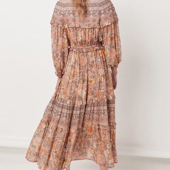 Amethyst Maxi Gown DRESS Floral Boho Blush NEW - Picture 3 of 8